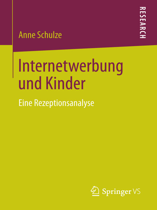 Title details for Internetwerbung und Kinder by Anne Schulze - Available